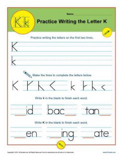 Writing The Letter K
