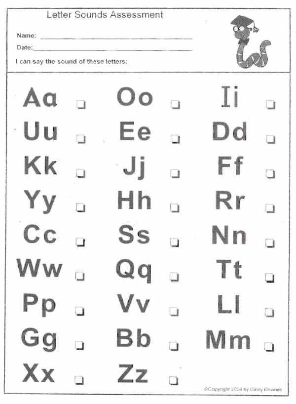 Letter Sound Assessment Worksheets 99Worksheets