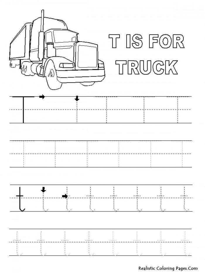 Letter T Worksheets And Coloring Pages For Preschoolers Alphabet