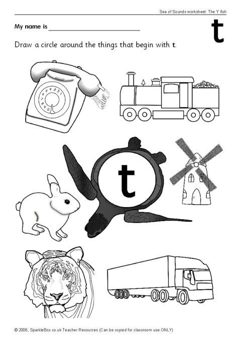 Letter T Worksheets Sb