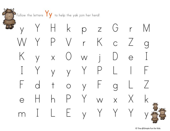 Letter Y Maze