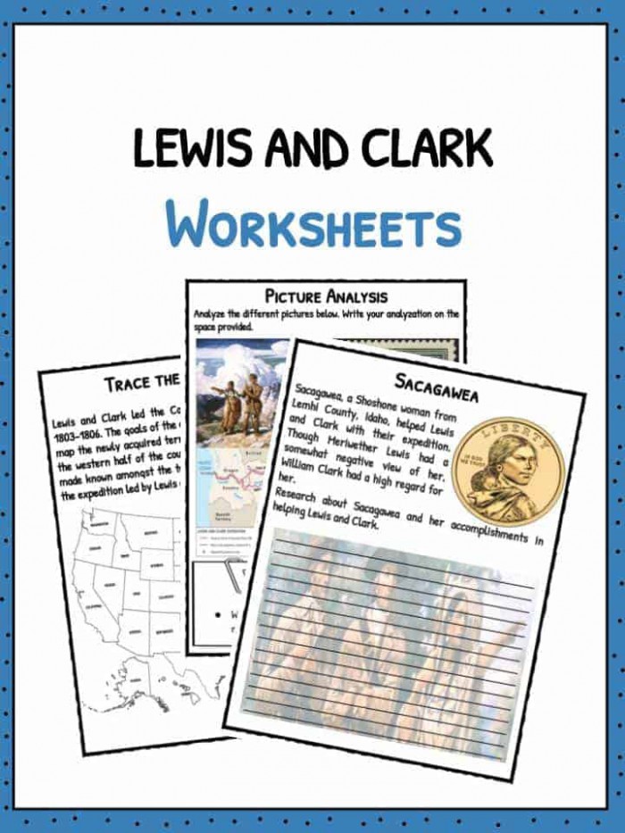 Lewis And Clark American Expedition Facts   Worksheets For Kids