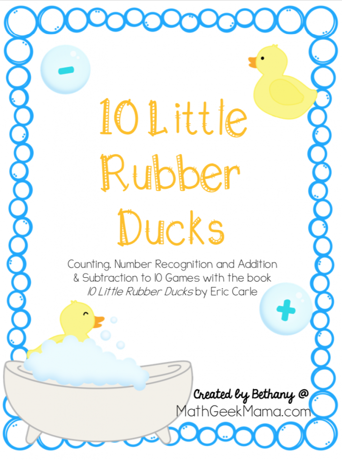 Little Rubber Ducks Math Activities