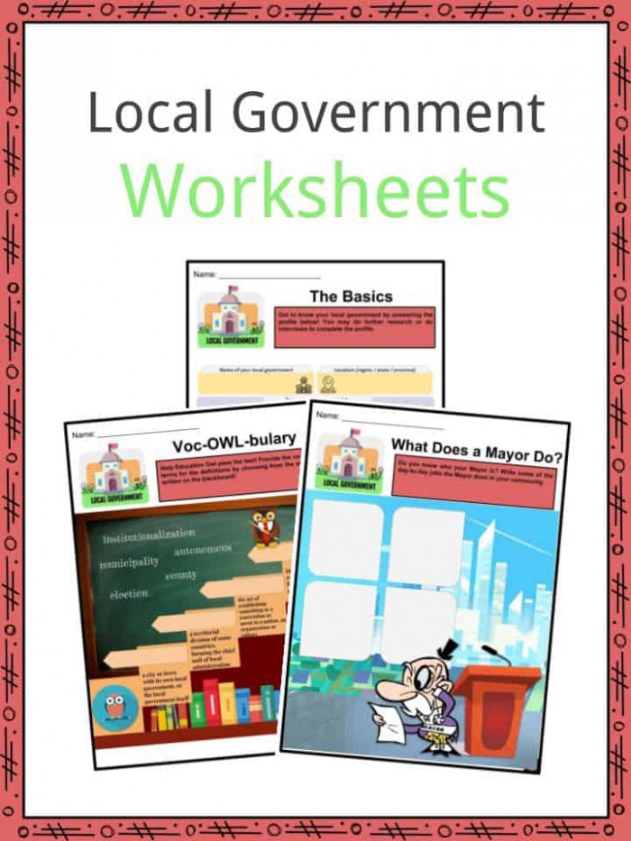 Local Government Facts  Worksheets  Structure   Information For Kids