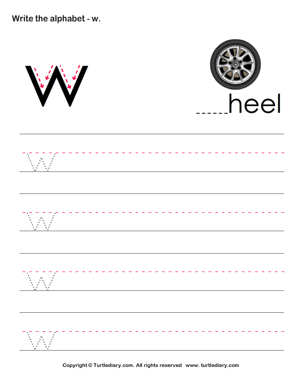 Lowercase Alphabet Writing Practice W Worksheet