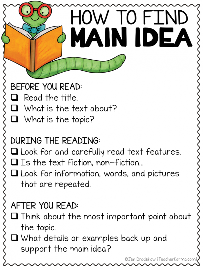 Topic Sentence And Main Idea Examples