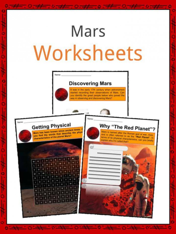 Mars Facts  Worksheets  Climate  Exploration   Missions For Kids