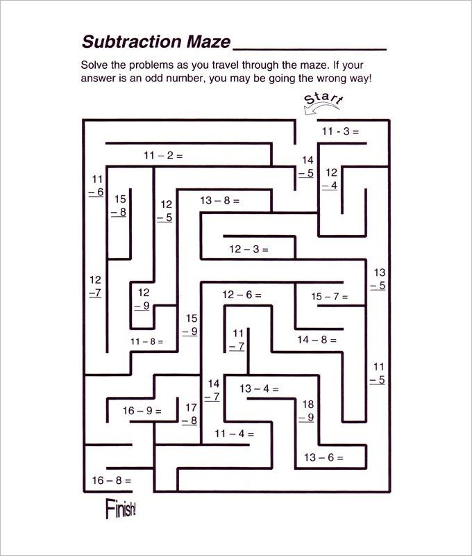 math maze worksheets 99worksheets