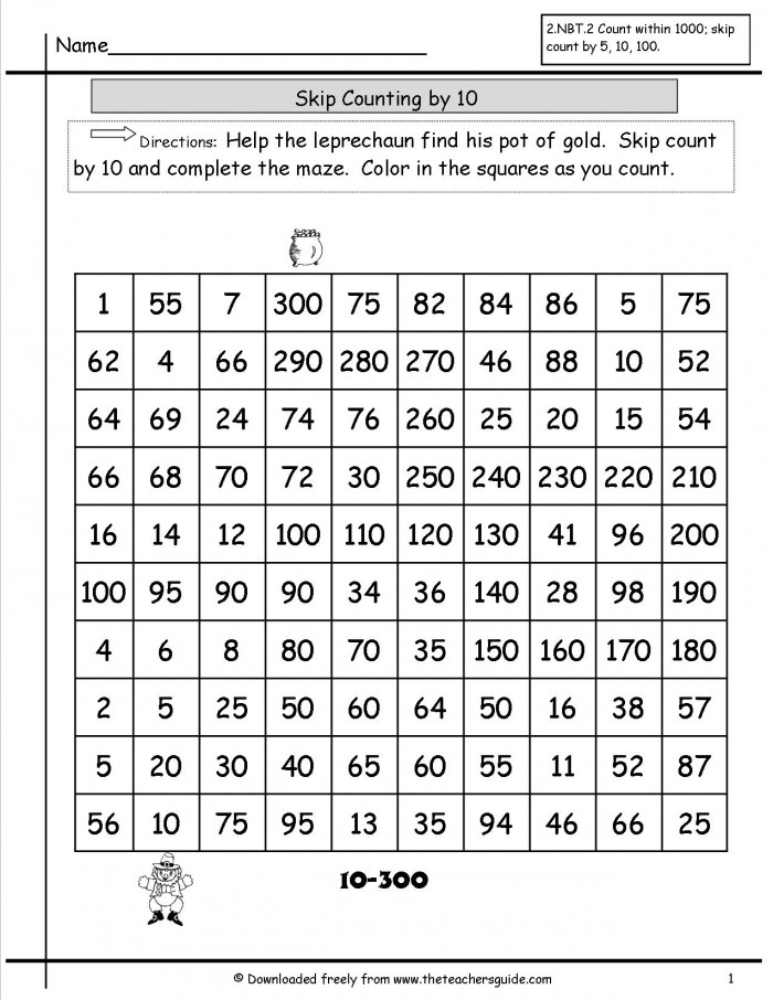 Math Maze Worksheets   Count By  S And Make It Through The Maze