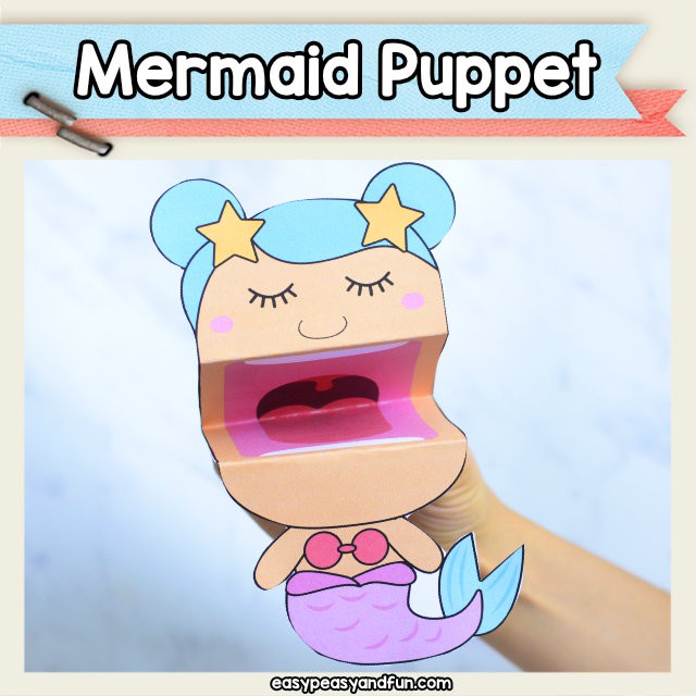 Mermaid Puppet Printable  Easy Peasy And Fun Membership