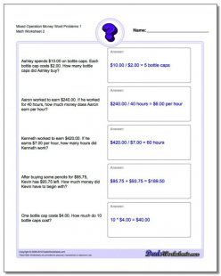 Money Word Problems #1