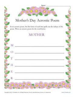 Write A Mother’s Day Poem