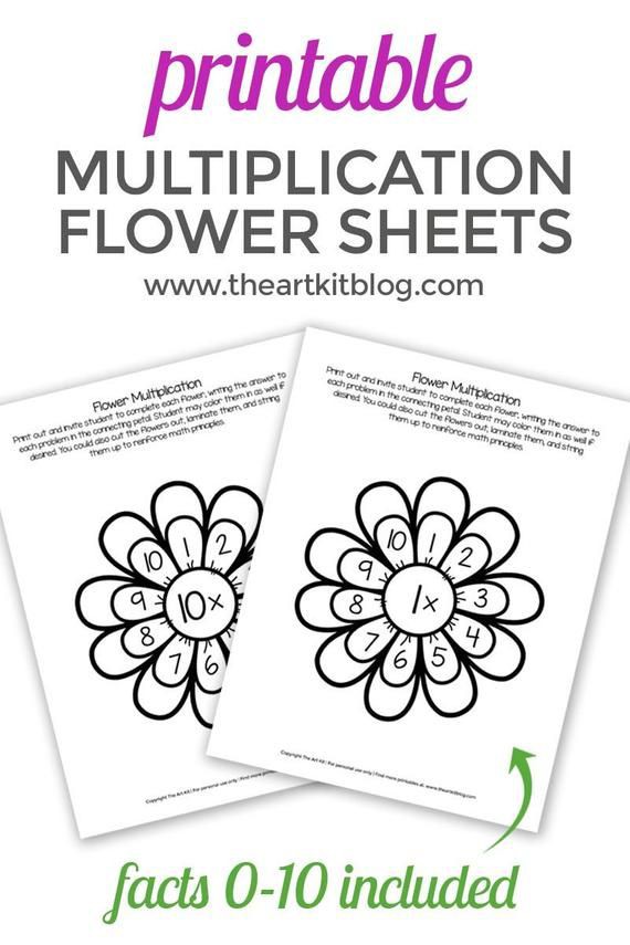 Multiplication Flowers Activity Sheets  To