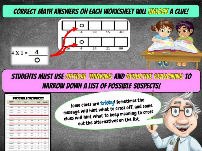 Multiplication Review Math Mystery