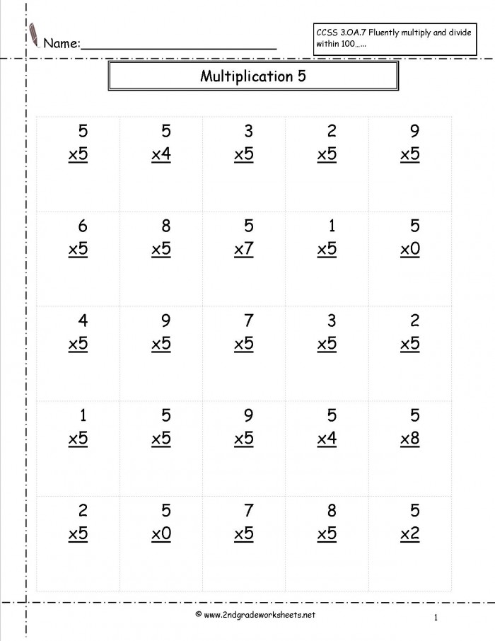 Multiplication Worksheets And Printouts