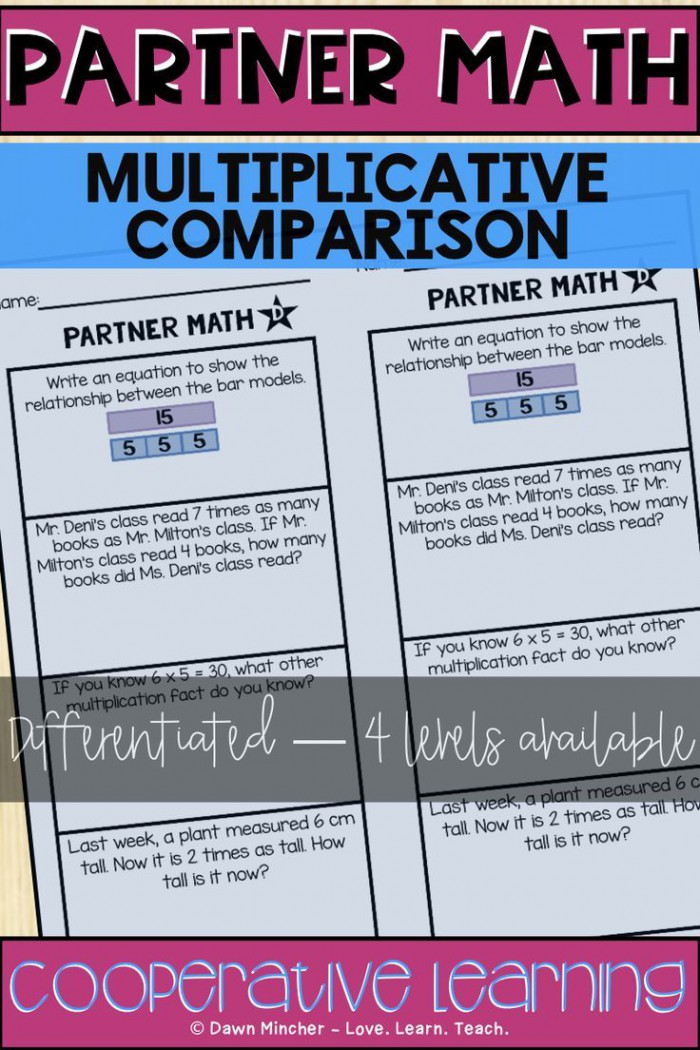 Multiplicative Comparison Worksheets