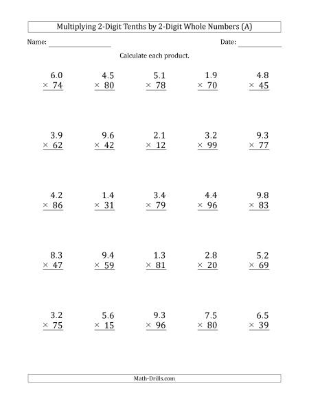 how to multiply decimals worksheets 99worksheets