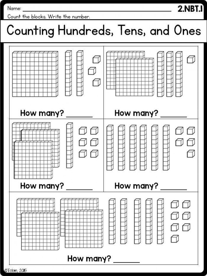 Hundreds, Tens, And Ones Worksheets | 99Worksheets