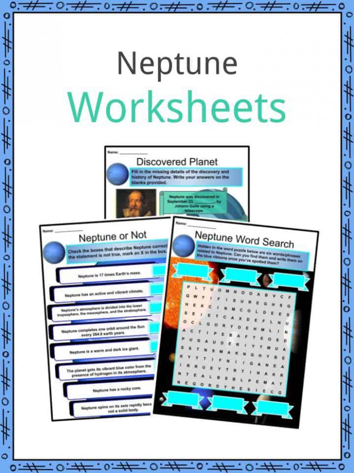 Neptune Facts Worksheets  Composition  Chracteristics   History