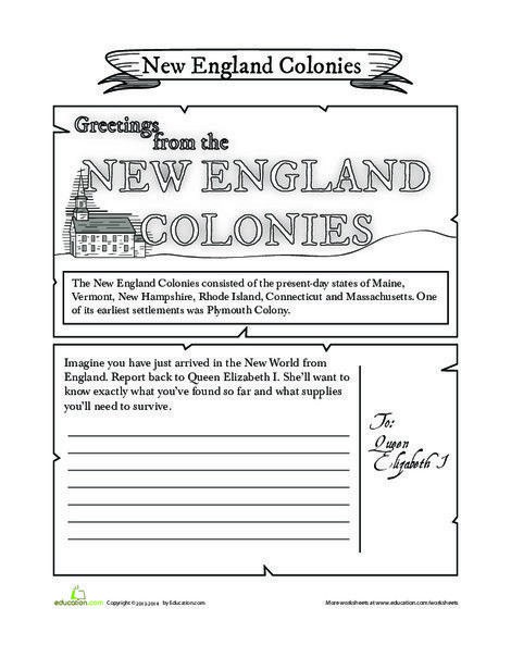new-england-colonies-postcard-worksheets-99worksheets
