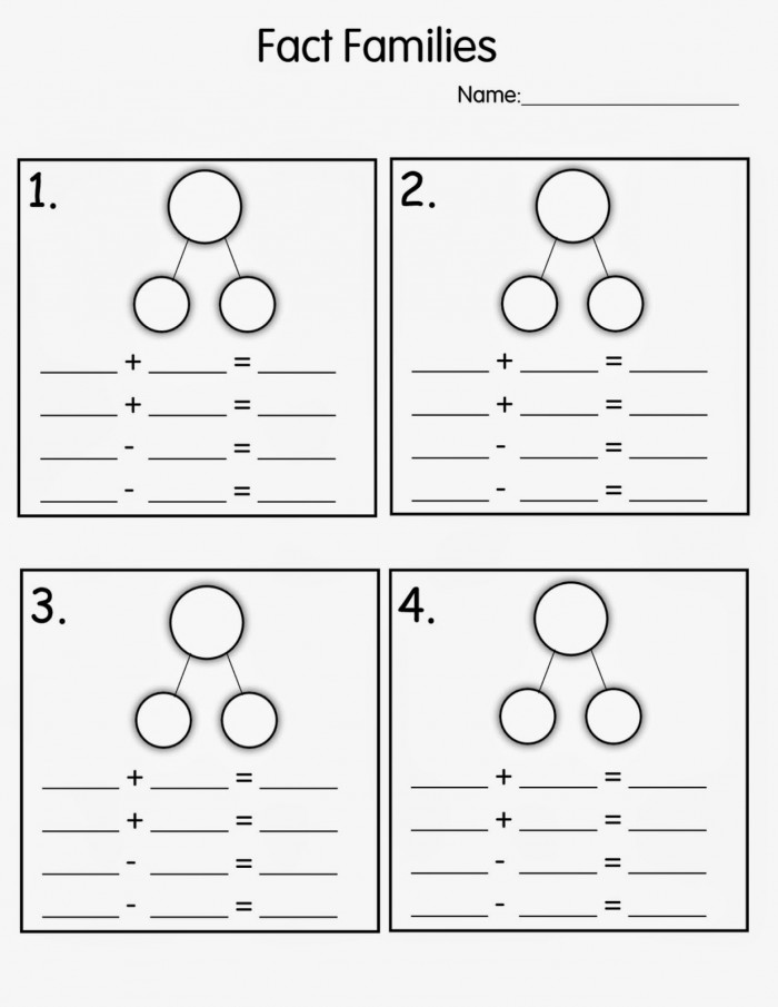 Number Family Worksheets For Kids