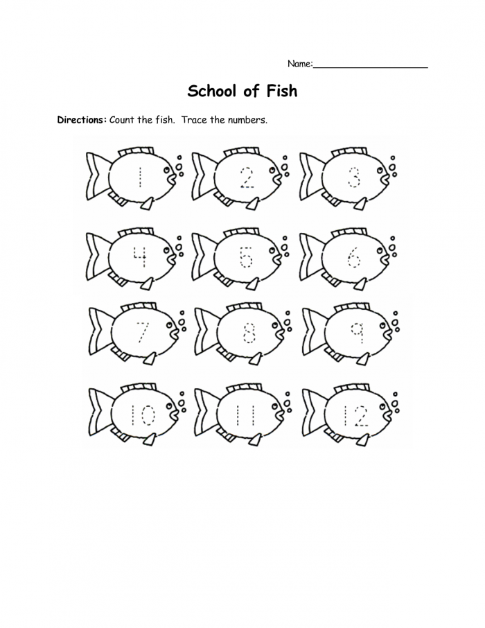 tracing numbers and counting 12 worksheets 99worksheets