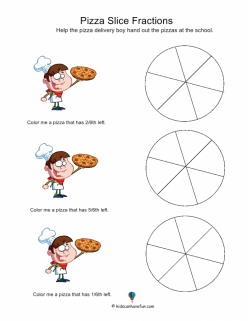 Fraction Practice: Pizza Slices