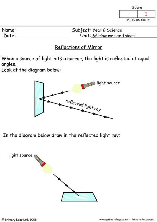  Light And Reflection Worksheets 99Worksheets