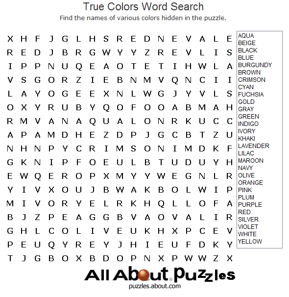 Print Out These Fun Word Search Puzzles