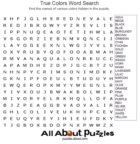 Print Out These Fun Word Search Puzzles