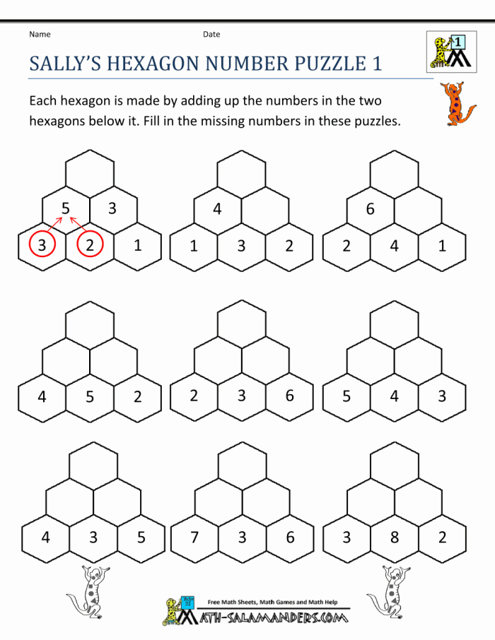 Multiplication Math Puzzles Worksheets