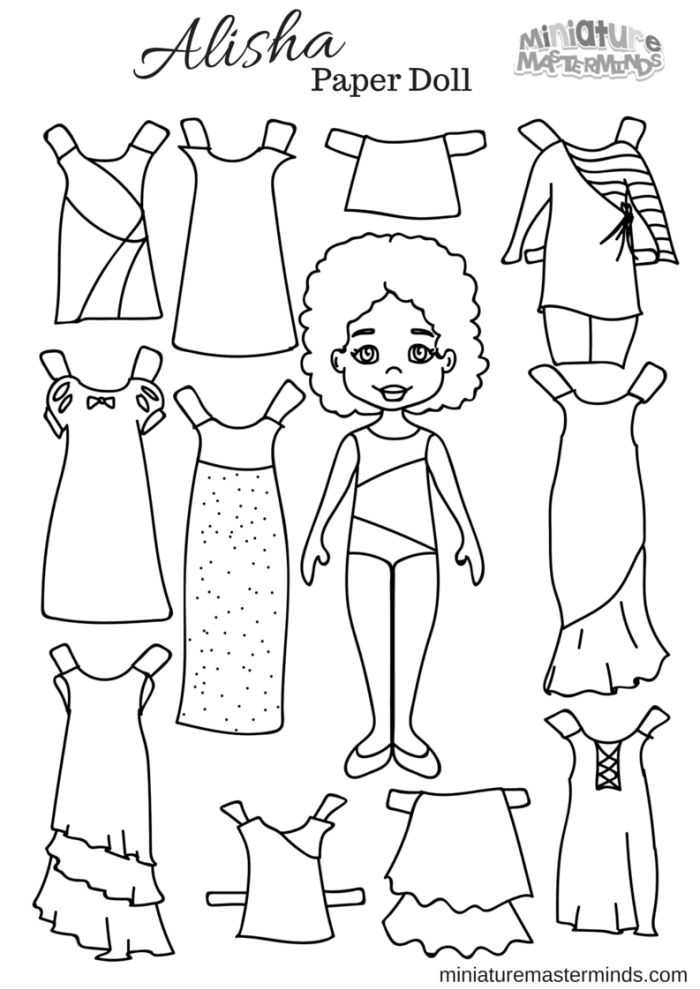 Printable Alisha Paper Doll From Miniature Masterminds  Miniature