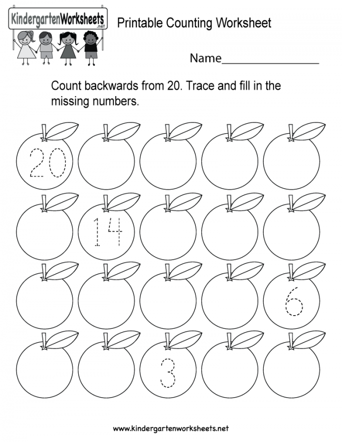 Printable Counting Worksheet