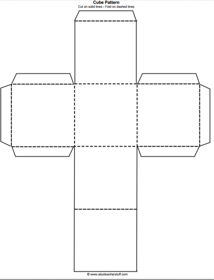 Printable Cube Pattern Or Template