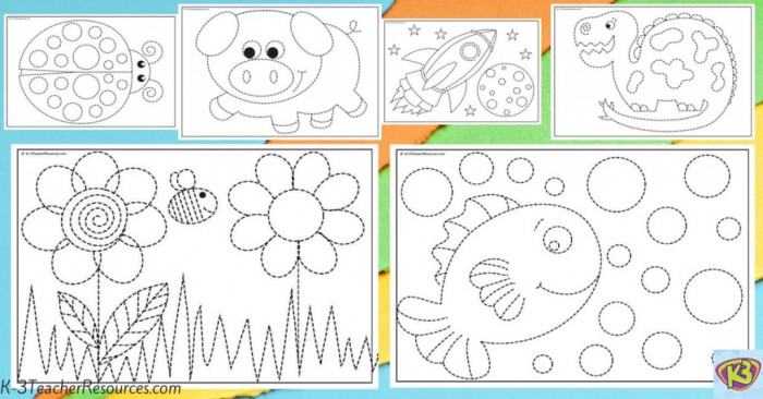 Printable Fine Motor Tracing Sheets