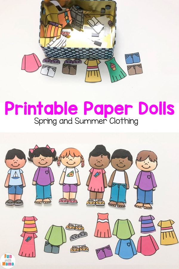 Printable Paper Dolls For Spring  Summer  Winter And Fall