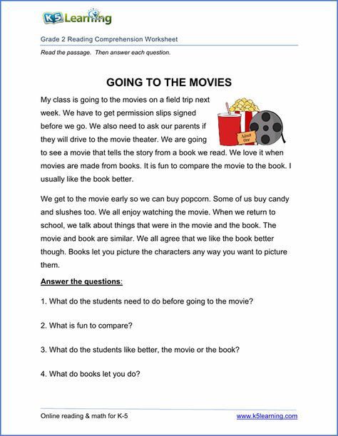 Printable Reading Comprehension Worksheets Inc Exercises For