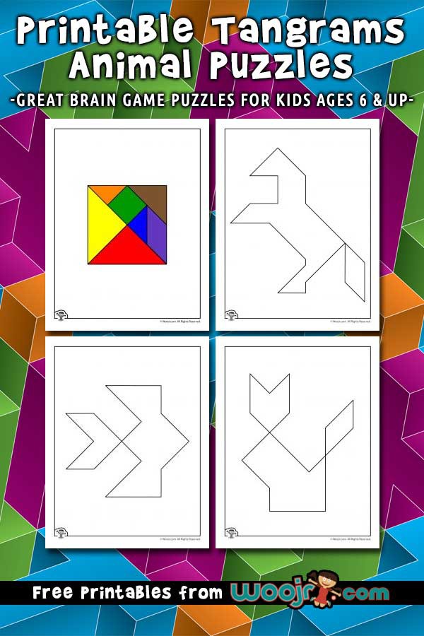 Printable Tangrams Animal Puzzles