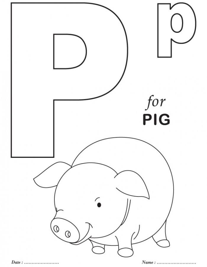 Printables Alphabet P Coloring Sheets