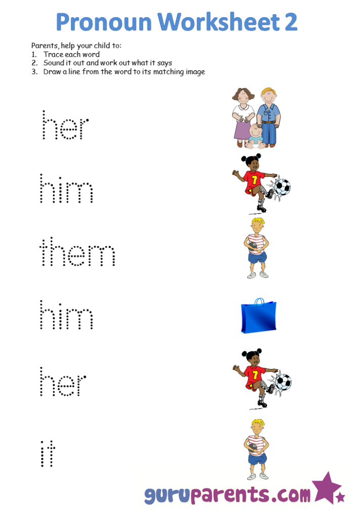 Subject Pronouns For Kids Worksheets 99Worksheets