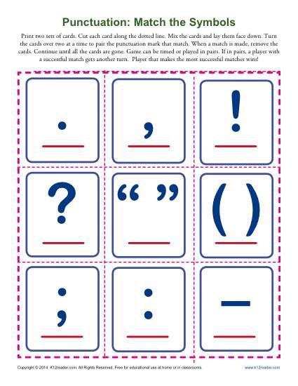 Punctuation Match The Symbols