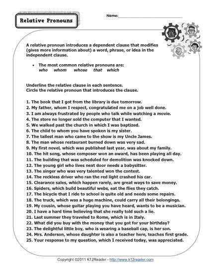 Relative Pronouns