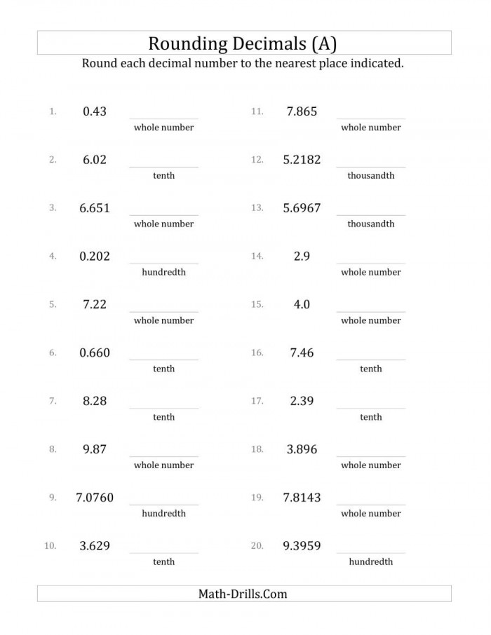 problem solving with rounding decimals