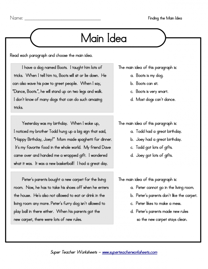 Sample Rd Grade Paragraph