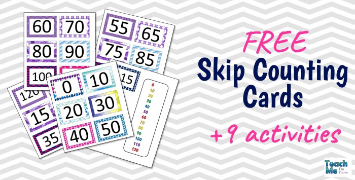 Skip Counting Activities S And S Free Printable Cards