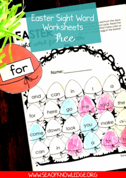 Easter Sight Words #4