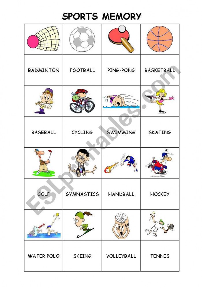 Sports Memory Game