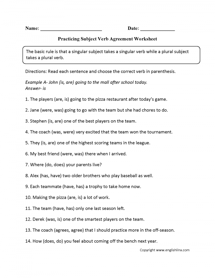 Pronoun Antecedent Agreement Worksheet Middle School