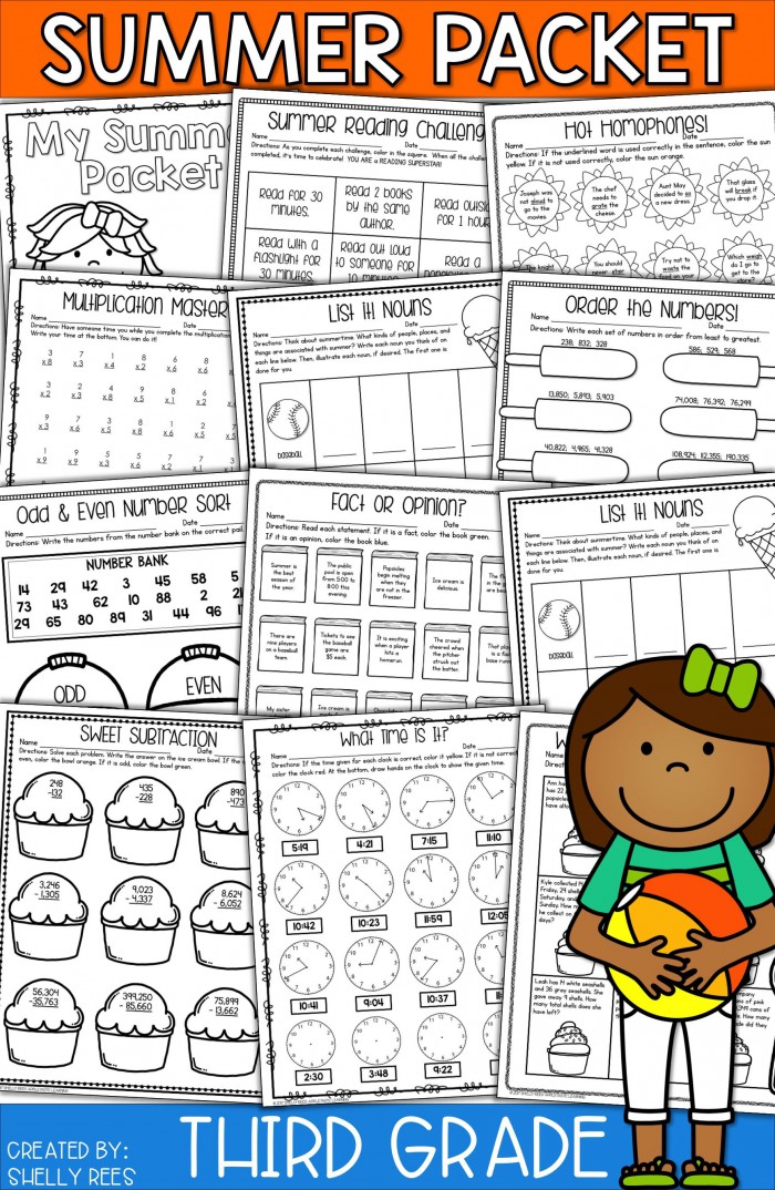 Read And Review: Summer Vacation Worksheets | 99Worksheets