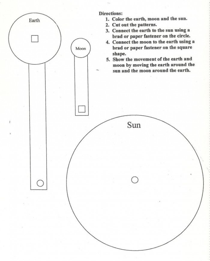 Sun Moon And Earth Worksheets